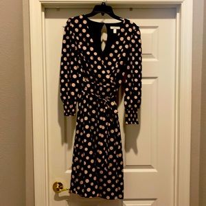 Black and Pink polka dot dress from Nordstrom